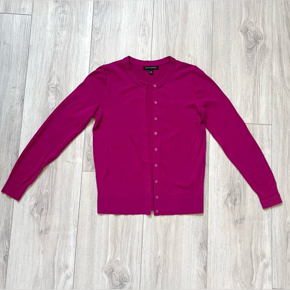 (New) Ann Taylor Cardigan, XS, hot pink